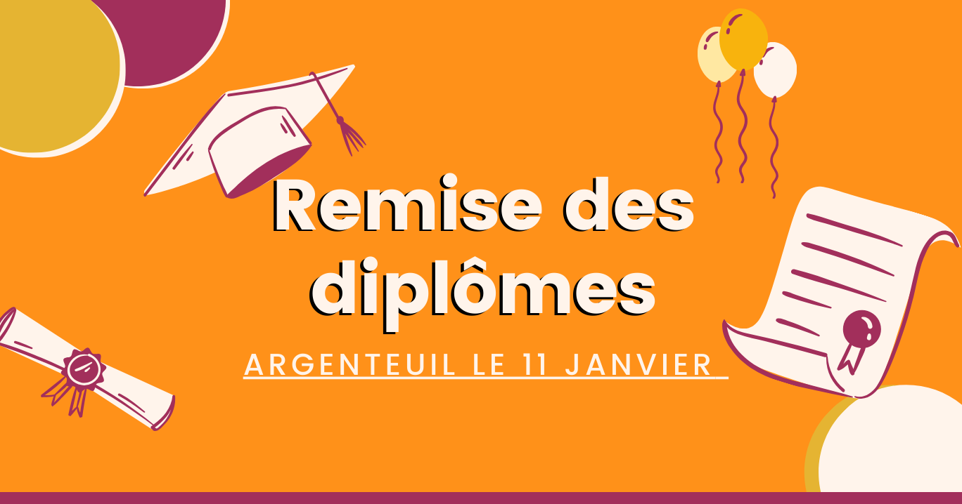 Remise des diplômes le 11 janvier à Argenteuil