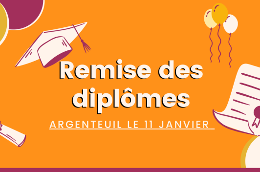 Remise des diplômes le 11 janvier à Argenteuil